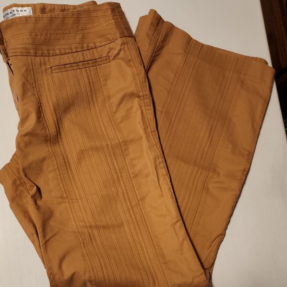 Trina Turk Women's Tan Wide Leg Pants - Picture 1 of 9